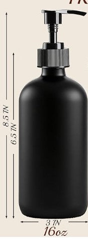 Glass 16 oz Refillable Soap Dispenser