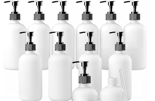 Glass 16 oz Refillable Soap Dispenser